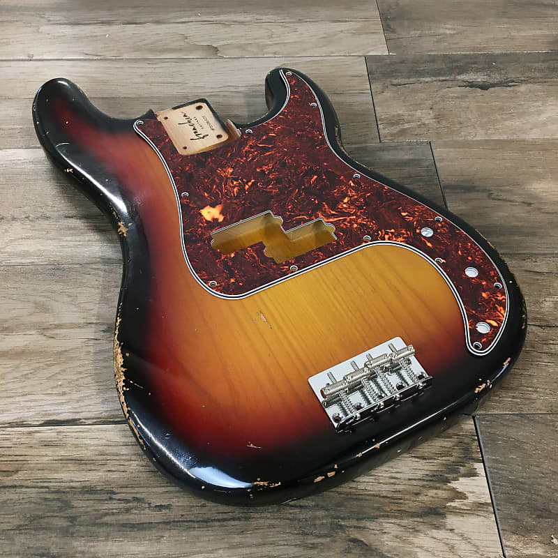 FRANCHIN Jupiter bass guitar body Relic Aged 3-Color Sunburst 100% Nitro Lacquer Alder P-Bass type Made in Italy - Stock piece #20790525 image 1