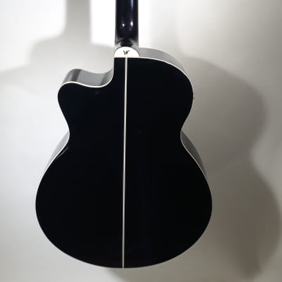 Washburn  EA12B-A Acoustic/Electric Guitar Glossy Black Finish image 4