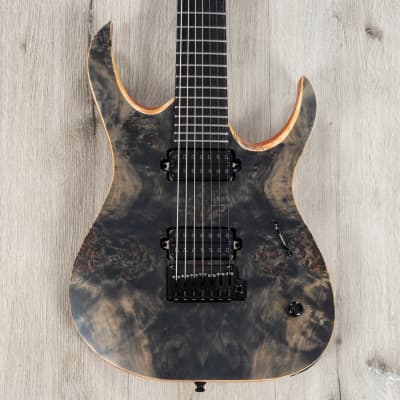 Mayones Duvell Elite V24 7 7-String Guitar, Ebony Fretboard, Trans Black Satin image 1
