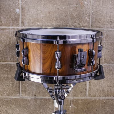 Custom Handcrafted 6.5" x 14" Walnut Stave Snare Drum image 5