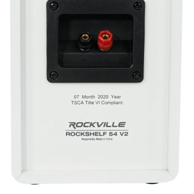 Rockville BluTube Amplifier Home Receiver+5.25" White Bookshelf Speakers+8" Sub image 2