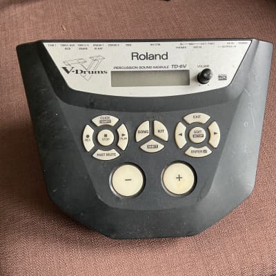 Roland Roland Td6 Drum Module Brain With Power Cable Fully Tested And Working 1990 - Black