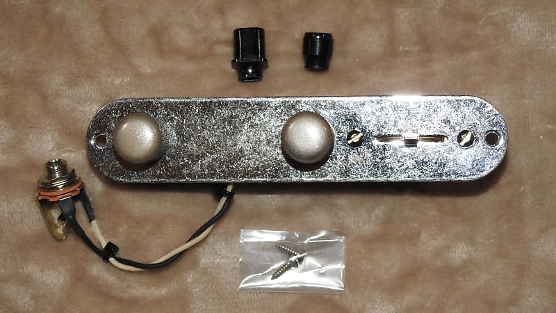Aged Gotoh Telecaster Loaded Control Plate Harness with Treble Bleed WD 24mm Pots Oak Grigsby Switch image 1