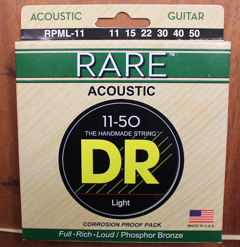 DR Strings Rare RPML11 11-50 Phosphor Bronze Acoustic Guitar Strings image 1