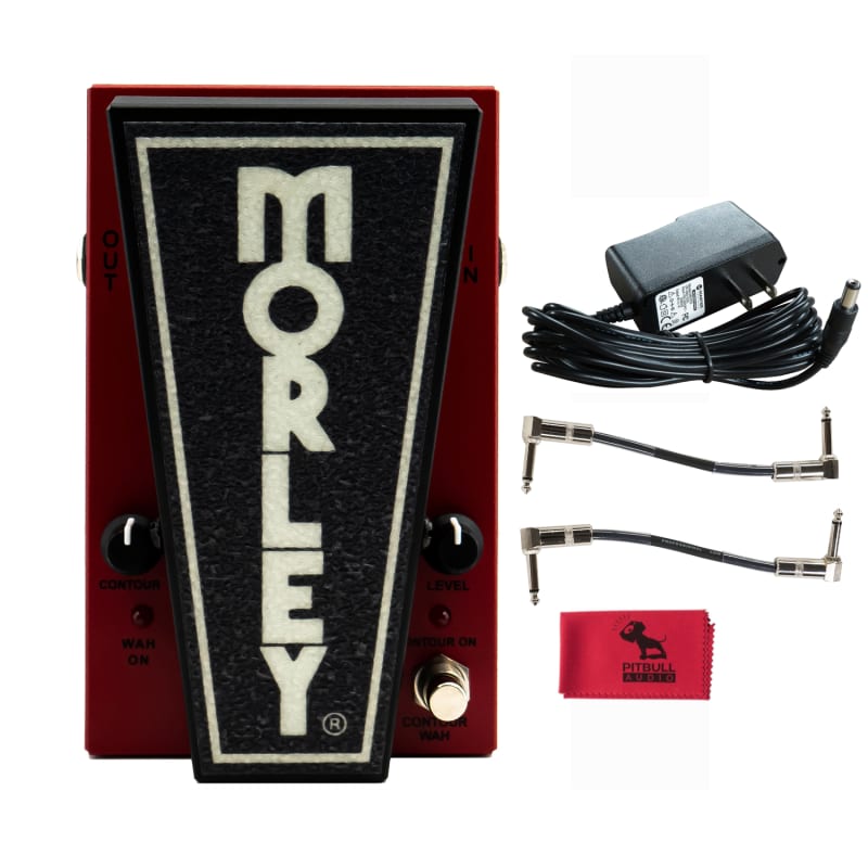 Morley 20/20 Bad Horsie Wah Pedal w/ Power Supply & Pitbull Audio Cloth