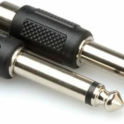 Hosa Technology GPR101 - Male 1/4" Phone to Female RCA Adapter- 2 Pieces