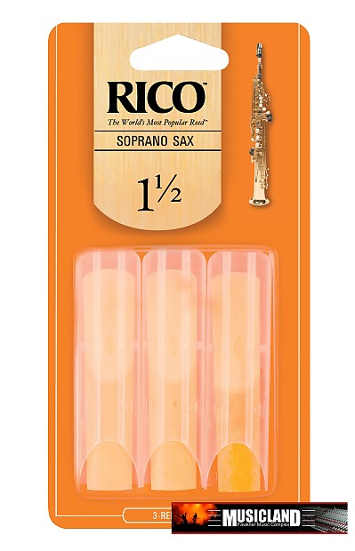 Rico RIA0315 Soprano Saxophone Reeds - Strength 1.5 (3-Pack) image 1