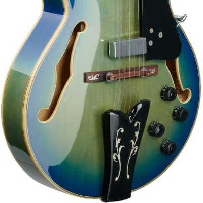 Ibanez GB10EM George Benson Electric Guitar, Jet Blue Burst image 3