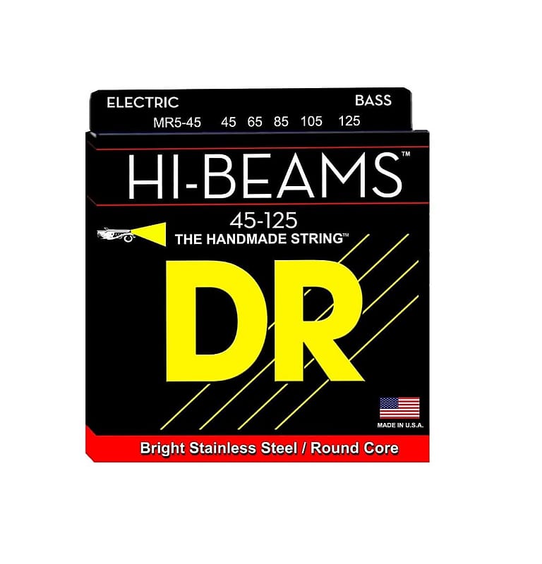 DR Strings MR5-45 Hi-Beam - Stainless Steel Round Core 5 String