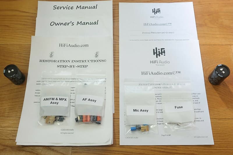 Sansui G3000 restoration kit filter capacitor repair rebuild fix  			