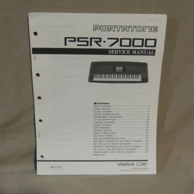 Yamaha PSR-7000 Portatone Service Manual [Three Wave Music]