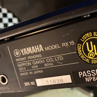 Yamaha RX15 Digital Rhythm Programmer 1980s - Black image 3