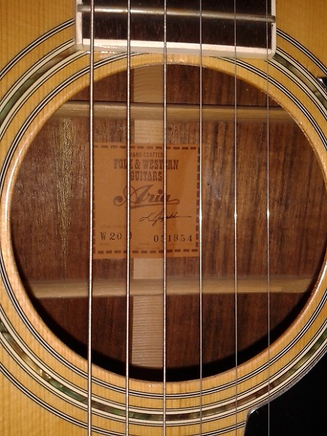 Rare ARIA W-20D Vintage MiJ Japan Acoustic Dreadnought