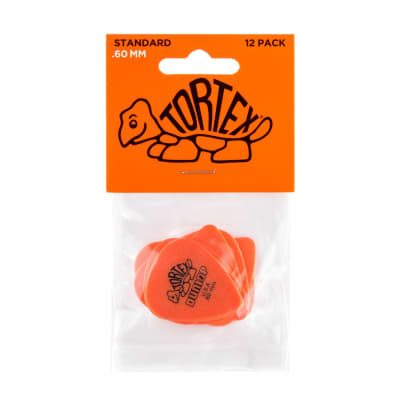 Dunlop .60 Orange Tortex Standard Picks 12 Pack image 1