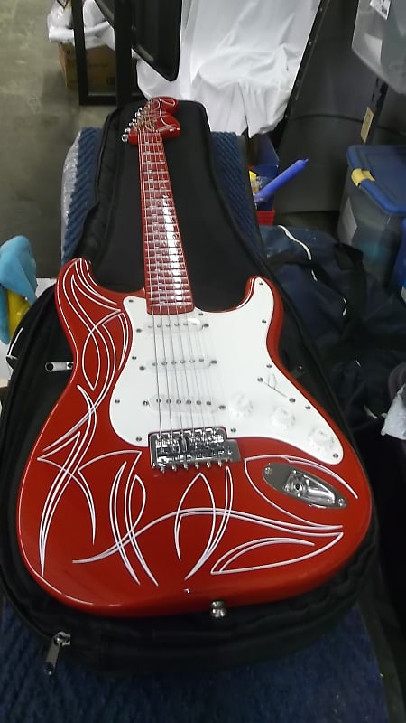 Fender Squier 2010 Red Pinstripe image 1