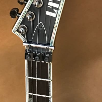 ESP LTD Deluxe MH-1000 Thru Black  Green Electric Guitar image 5