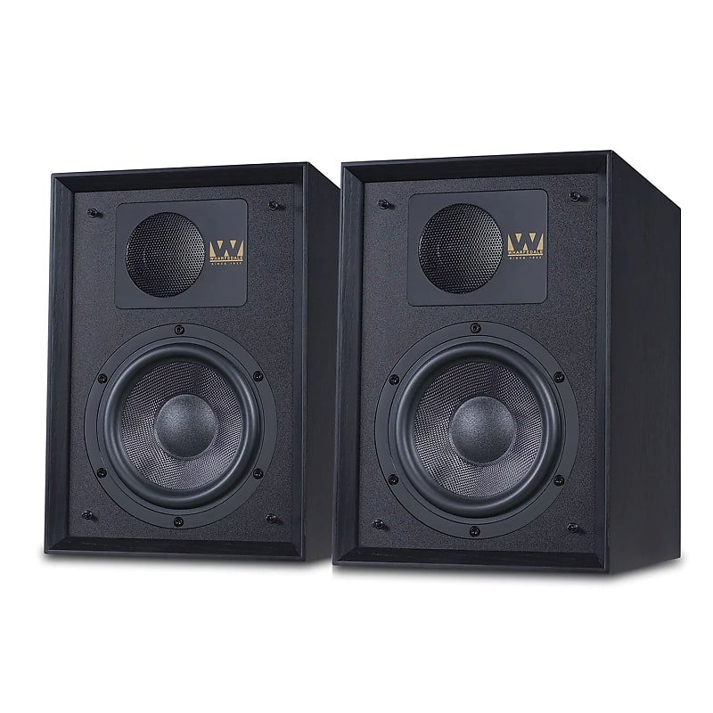 Wharfedale: Denton 85th Anniversary Bookshelf Speakers (Pair) Black Oak  			