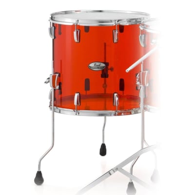 Pearl Crystal Beat Acrylic Floor Tom 16x15 Ruby Red image 1