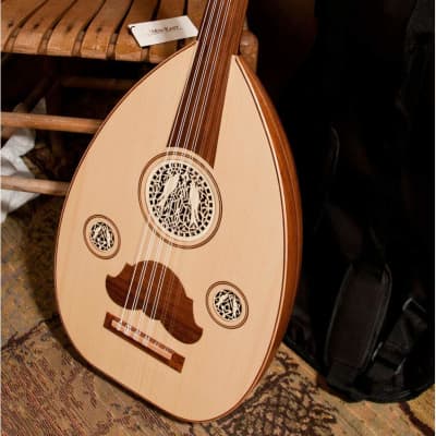 New Mid-east Oud Package Includes: Arabic Oud W/ Soft Gig Bag Case + Chromatic Tuner image 6
