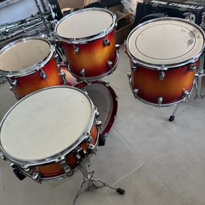 Basix Custom (Tk drums) 20,10,12,14 + snare - Sunburst image 4