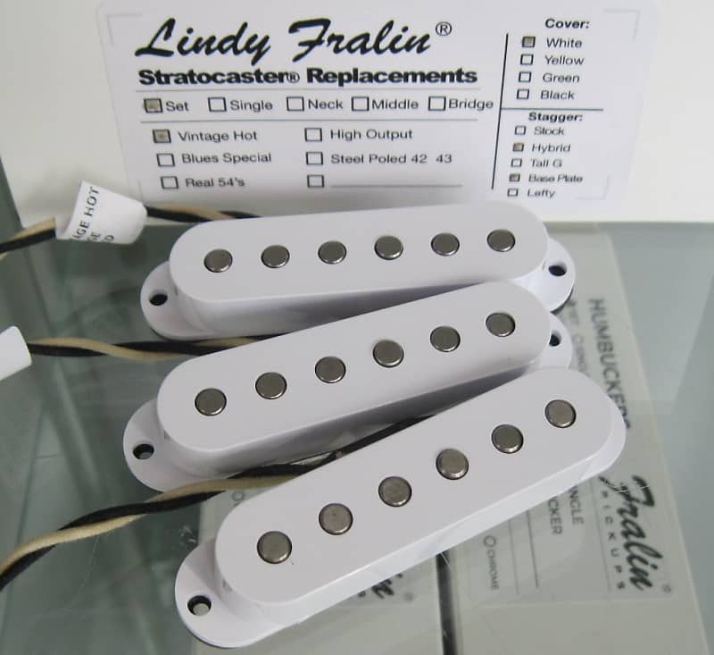 Lindy Fralin Vintage Hot Stratocaster Pickups Set - Hybrid Stagger