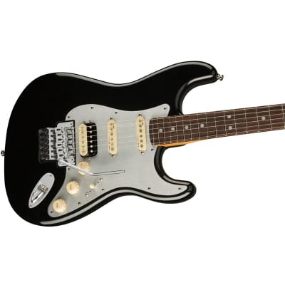 Fender American Ultra Luxe Stratocaster Floyd Rose HSS, Rosewood Fingerboard, Mystic Black image 3