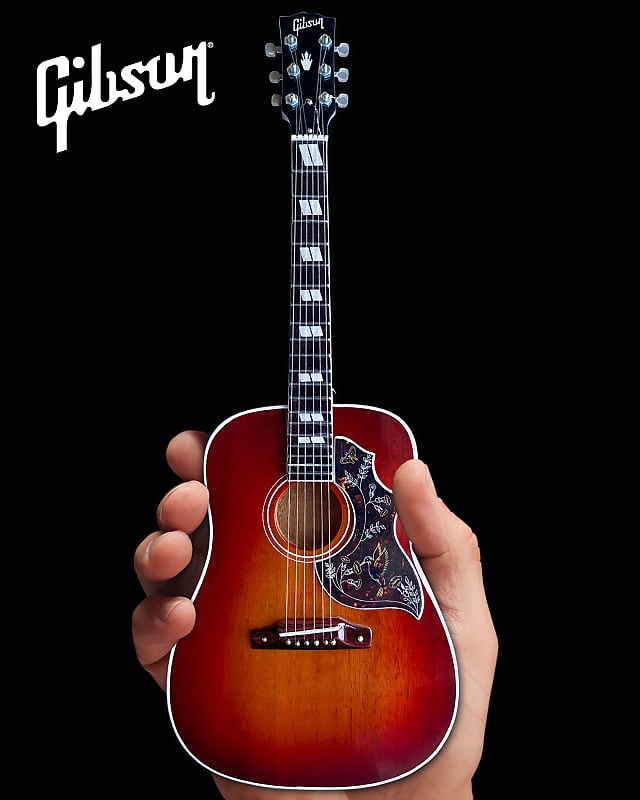 Axe Heaven Gibson Vintage Cherry Hummingbird Guitar 1:4 Scale Acoustic Mini Guitar Replica image 1