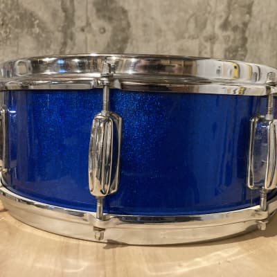Unknown MIJ Snare Drum 60’s - Blue Sparkle image 3