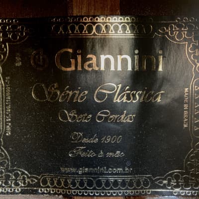 Giannini 7 String Luthier made Electroacoustic Classical Brazilian Rosewood, Mogno, Cedro image 7