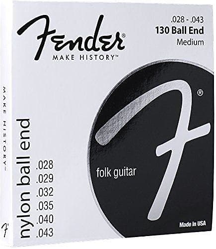 Fender Classical Nylon Clear/SilverGuitar Strings , Ball End - .028 -.043 Gauges image 1
