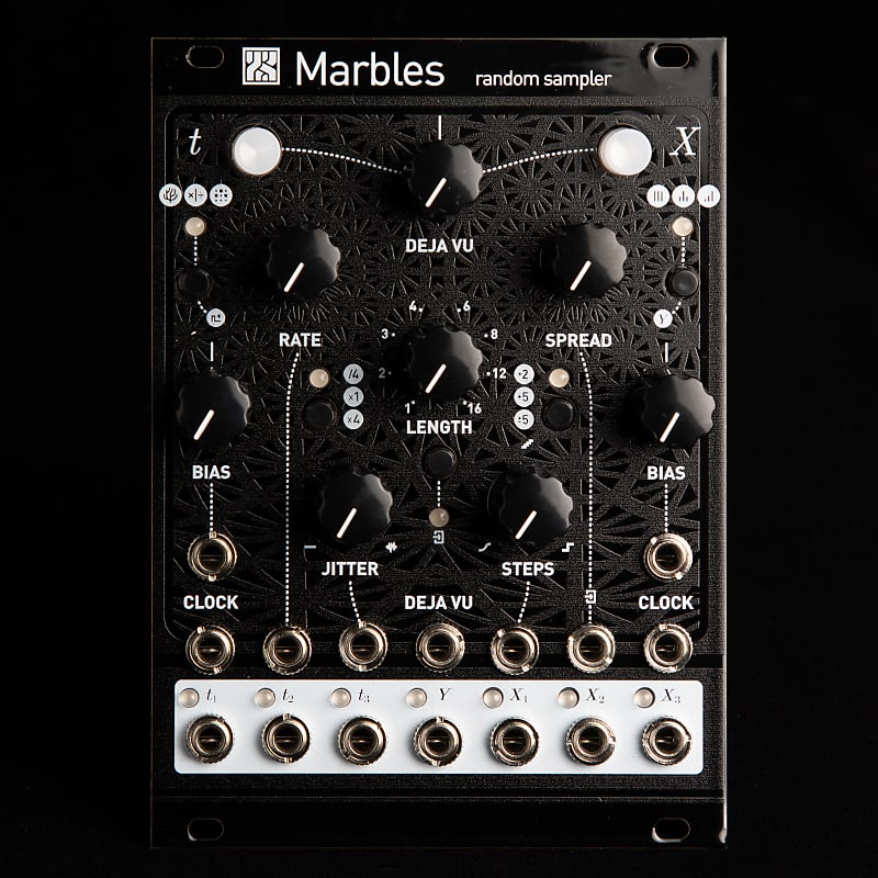 Mutable Instruments Marbles Eurorack Random Sampler Synth Clone Module (Black Textured Magpie) image 1