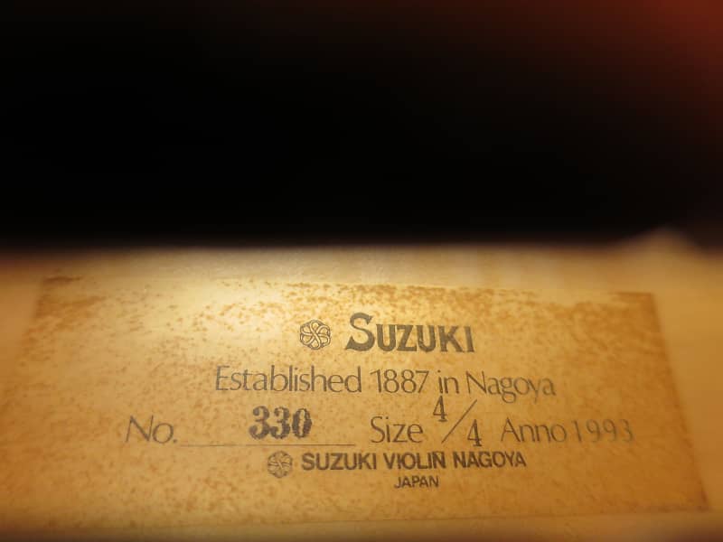 【美品】　鈴木バイオリン No.330 4/4 1887 スズキ No.330 4/4 バイオリン 1977 – シロップ・ヴァイオリン工房