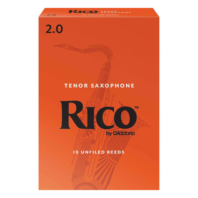 Rico Tenor Sax Reeds, Strength 2.0, 10-pack image 1