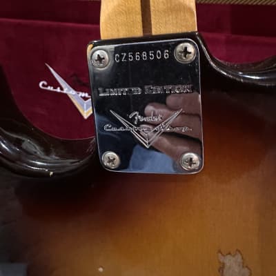 Fender Custom Shop Limited Edition Fat 50’s Stratocaster Relic – Wide Fade Chocolate 2-Color Sunburst image 4