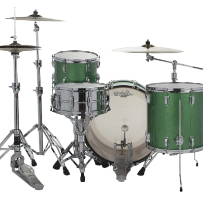 Ludwig Pre-Order Legacy Mahogany Green Sparkle Pro Beat 14x24_9x13_16x16 Drums | Special Order | Authorized Dealer image 3