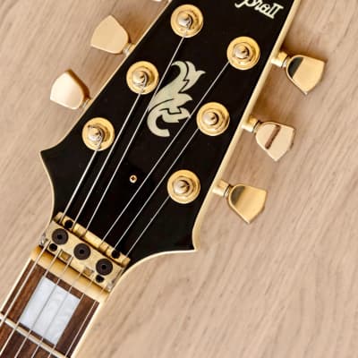 1990 Aria Pro II PE-Deluxe KV Vintage Electric Guitar Ivory w/ USA Kahler 2220B, Japan image 4