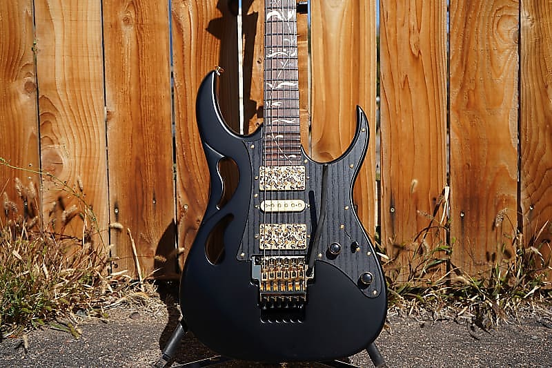 Ibanez Steve Vai PIA3761 - Onyx Black 6-String Electric Guitar w/ Hardshell Case (2023) image 1