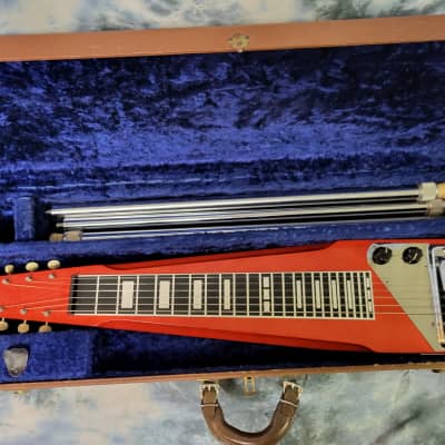 Vintage 1966 Electro by Rickenbacker Model 100 Lap Steel with legs Hard Shell Case with Original 12 inch Amp image 21