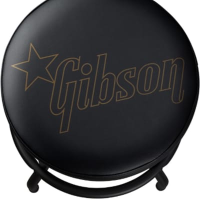 Gibson Premium Star Logo Playing Stool, Black, Short