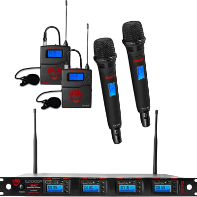 Nady UHF Wireless System w/ 2 Handheld Microphones & 2 Lavalier 1000-Channel image 1