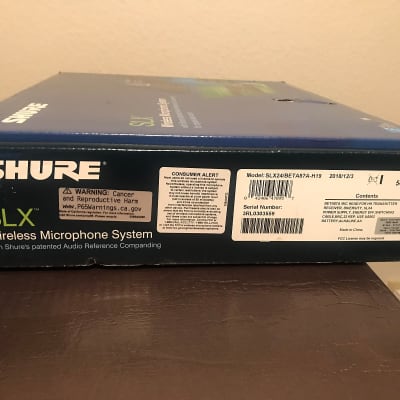 Shure SLX24/BETA87A Wireless Microphone System - Band H19 image 3