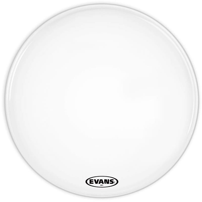 Evans MX1 Marching Bass Drumhead White 22 in image 1