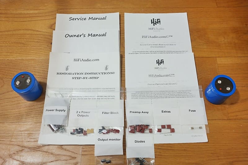 McIntosh MA5100 restoration kit filter capacitor repair rebuild fix  			