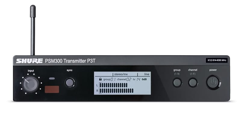 Shure P3T-RST-02 Single-Channel Half-Rack Wireless Transmitter for PSM 300 In-Ear Monitor System - G20 488-512 MHZ image 1
