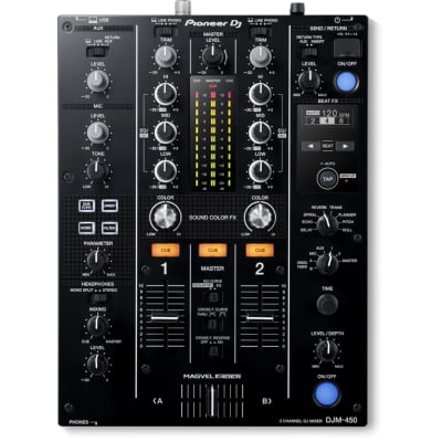 Pioneer DJM-450 2-channel DJ mixer with Beat FX image 1