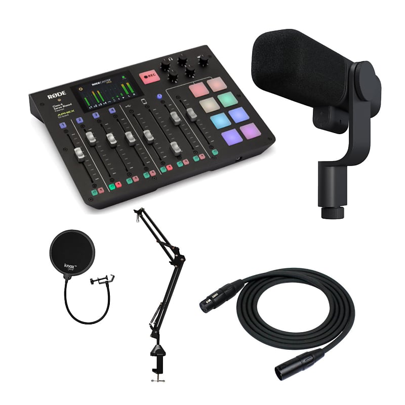  Logitech Blue Sona Active Dual-Diaphragm Dynamic XLR Microphone  (Graphite) Bundle with Microphone Stand, XLR Cables, and Pop Filter (4  Items) : Musical Instruments