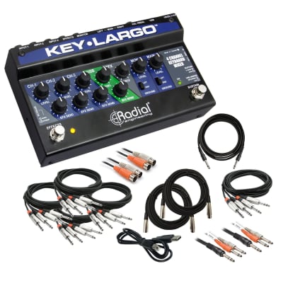 Radial Key-Largo Keyboard Mixer and Performance Pedal COMPLETE CABLE KIT image 1