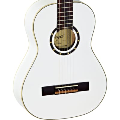 Ortega Family Series R121-1/2 1/2 Size Classical Guitar, White for sale