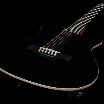 Godin A12 Black HG  Electric Acoustic 12 String Guitar image 2