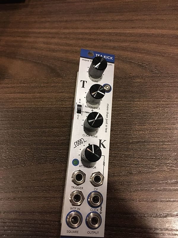 Bastl TEA KICK Eurorack Percussion Module Aluminium Panel Reverb